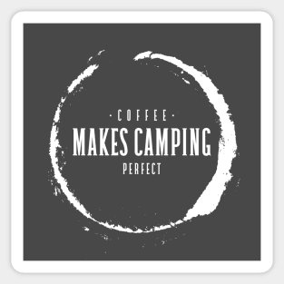 Coffee Makes Camping Perfect Sticker